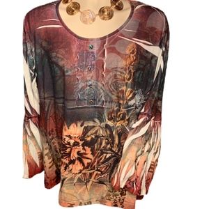 NEW DIRECTION, FALL TOP WITH BELL SLEEVES 1X